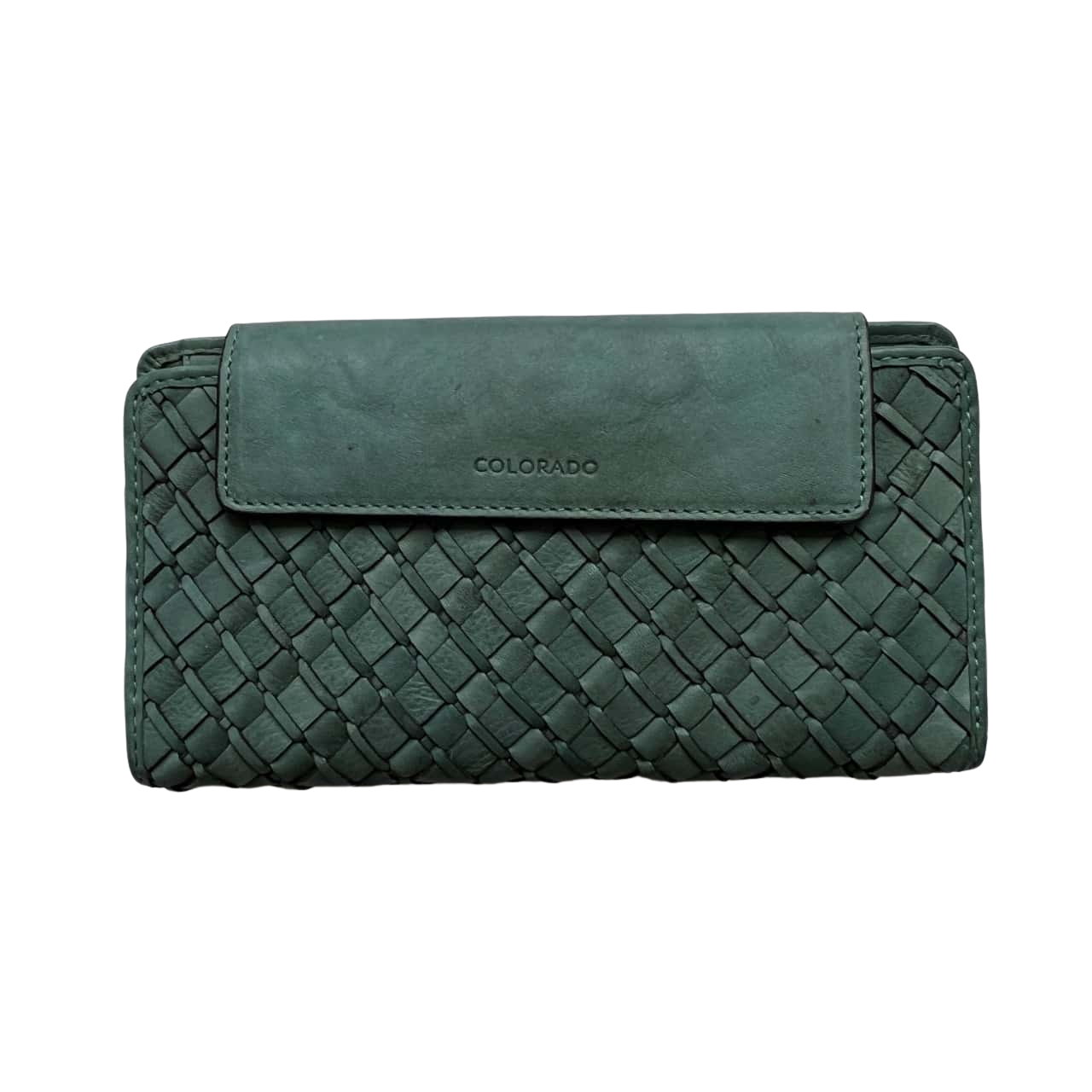 Colorado Womens Leather Long Purse Green (s)