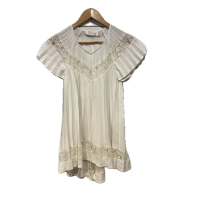 Zimmermann Womens  Size 0 Short Sleeve Top Cream 