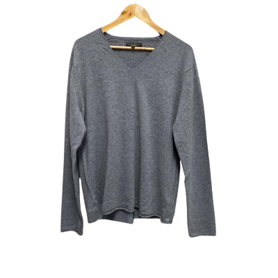 Galeries Lafayette cashmere Mens  Size XL Long Sleeve Shirt Grey