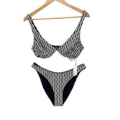 Jets Womens  Size 14 Bikini Set Black  / White 