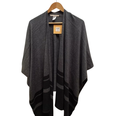Noni B Womens  One Size Black  / Grey Poncho