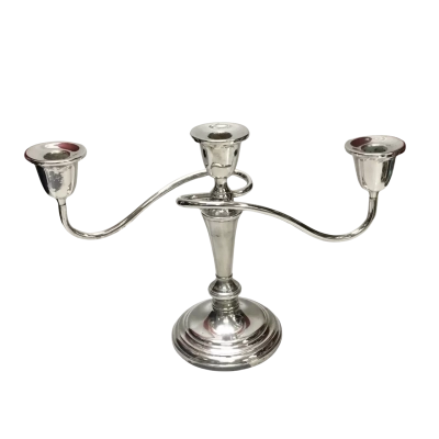Vintage Denown Silver-Plated 3-Arm Candelabra - Mid-Century
