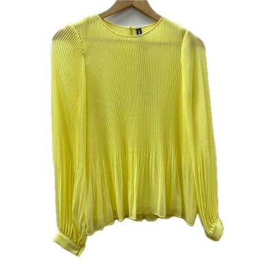 Zara Womens long sleeve top Size XS Yellow 