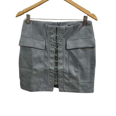  Womens  Simplee Apparel Size M Lace up Front Mini Skirt 