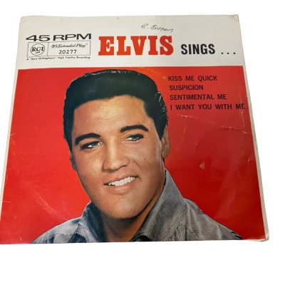 Elvis Sings Vinyl Record 