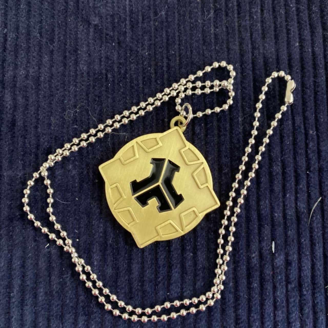 Silver Necklace with gold pendant