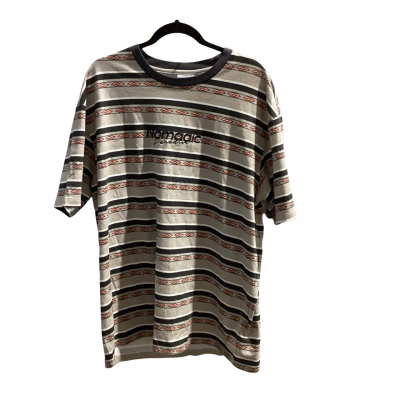 Nomadic Paradise Mens  Size XL Short Sleeve T-shirt Black  / Brown Aztec Pattern