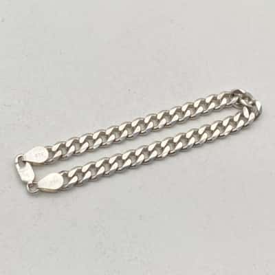 Sterling Silver Unisex Curb Chain Bracelet 20 grams