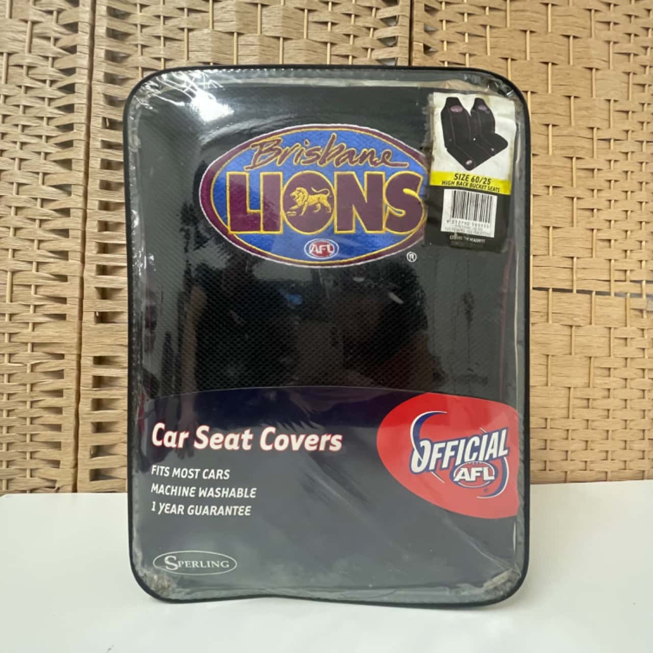 BNWT Official AFL Brisbane Lions Car Seat Covers(s)