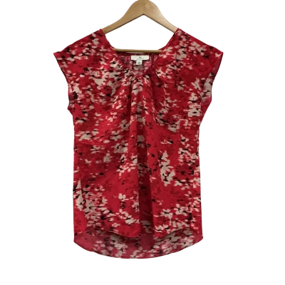 Halston Womens Size Petite / S Sleeveless Top Red 