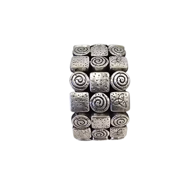 Womens Expandable Silver Tone Bracelet