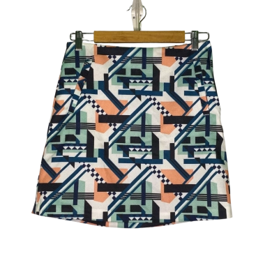 Target Womens  Size 6 Mini Skirt Black  / Blue / Orange / Pattern / White 