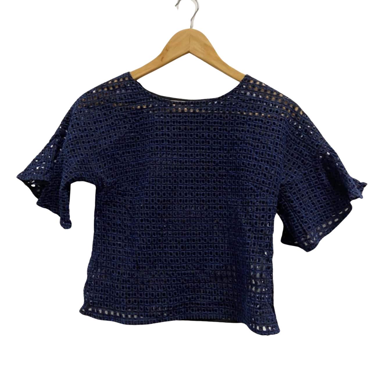 Gorman Womens Size 6 Short Sleeve Navy Blue (s)