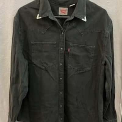 Levi Strauss & Co. Unisex  Size L Long Sleeve Shirt Black  
