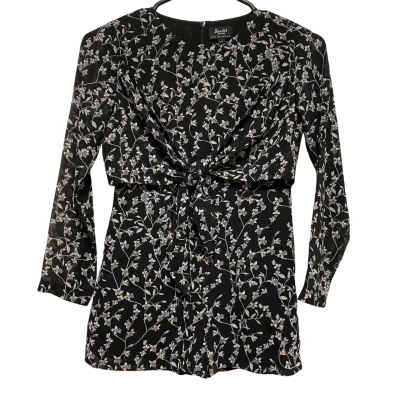 Bardot Junior Kids  Size 10 Long Sleeve Playsuit Black  / Floral / White 