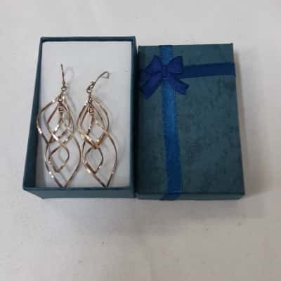 Silver 925 Twist Drop Earrings