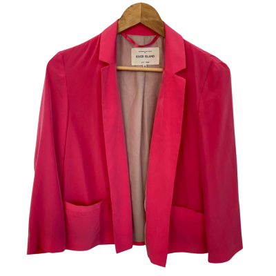 River Island Womens  Size 10 Blazer Pink  