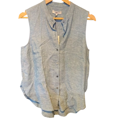 Jag Size 10 Linen Sleeveless Shirt