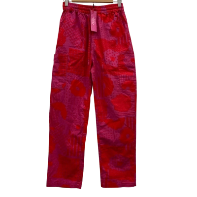 Gorman Women's 100% Cotton Pants Worth Pockets Size XS Pink  / Red BNWT
