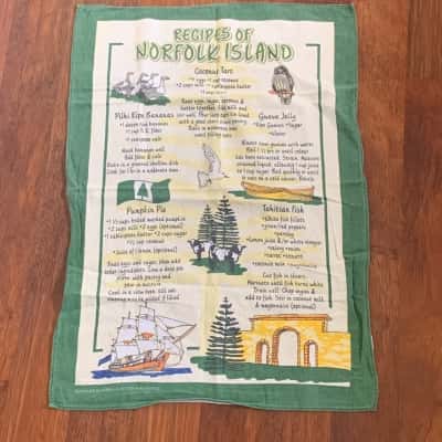 100% Linen Souvenir Tea Towel - Recipes of Norfolk Island