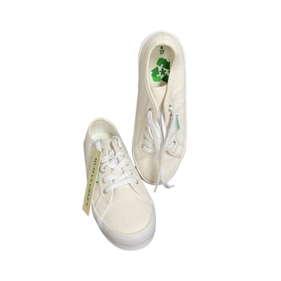 Human Green Women's Sneakers Lift White Canvas Size 6 White 
