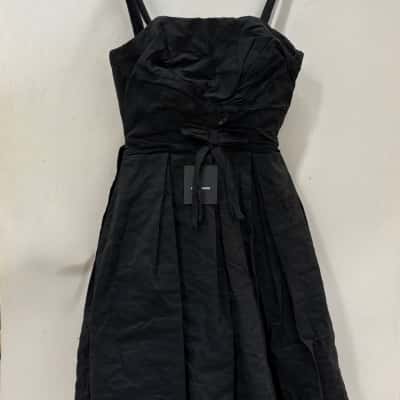  BNWT Wayne Cooper Size 2 Black Adjustable Strapless- Strap Dress