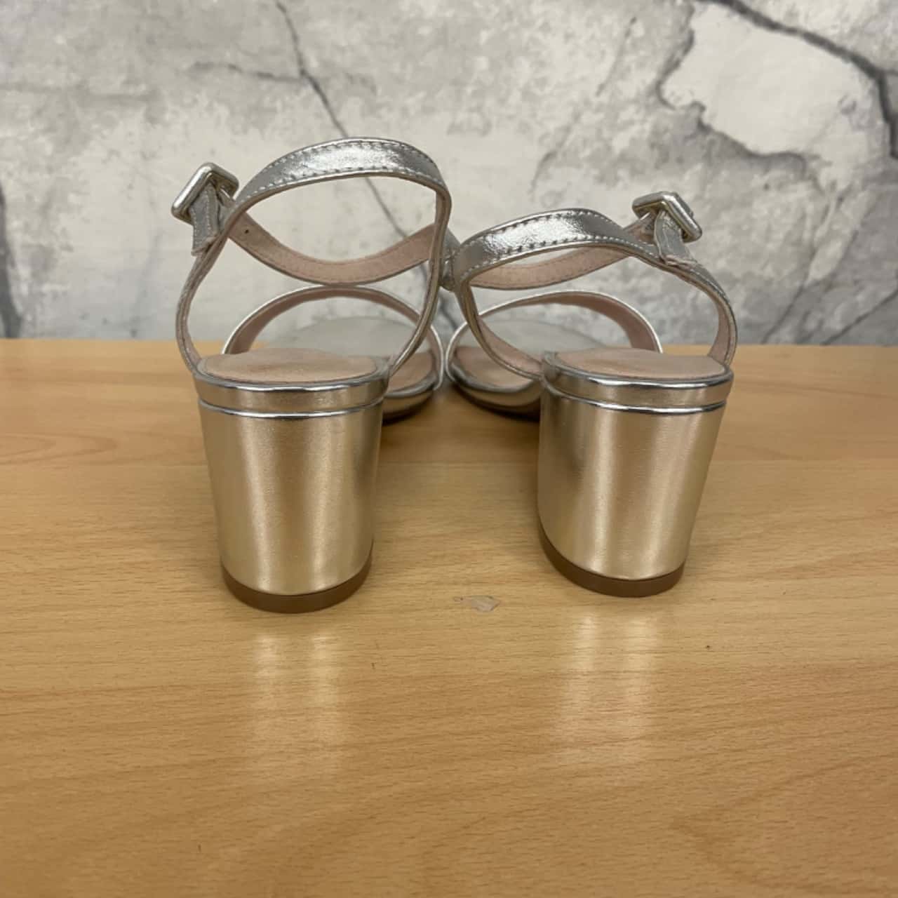 Silver Models Basque Basque Leather Heels, Roma in Silver, Size EU 37 / AU 6, New in Box(s)