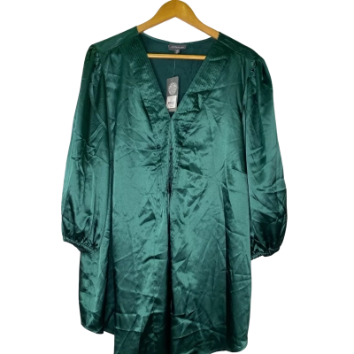 Autograph Womens  Size 14 3/4 Sleeve Shirt Green 