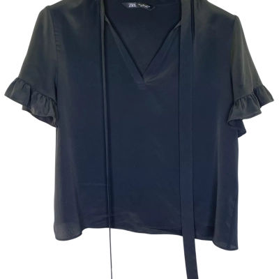 Zara Womens  Size L Top Black  