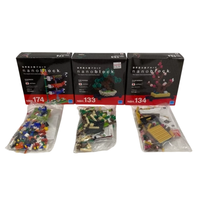 Set of 3 Nano Blocks - Japan 