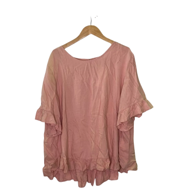  Evergreen Womens  Size 16 Short Sleeve Top Pink  