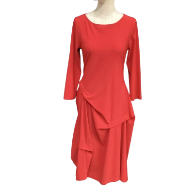 Paula Ryan Womens  Size S Long Sleeve Dress Maroon 