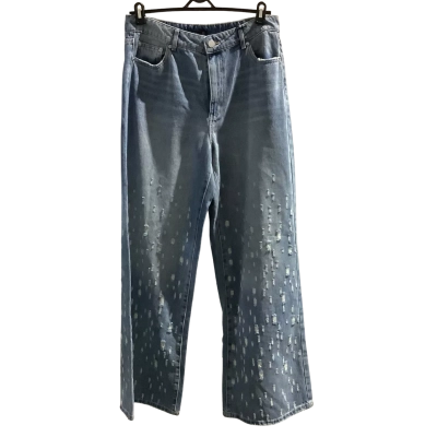 Decjuba Womens  Size 14 Stressed Straight Leg Jeans Blue RRP  $129.95