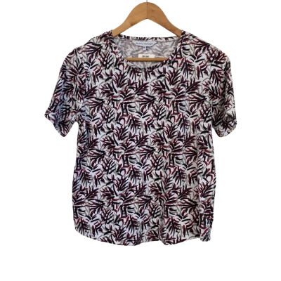 Black Pepper Womens  Size 10 Short Sleeve Top Multicoloured / White 