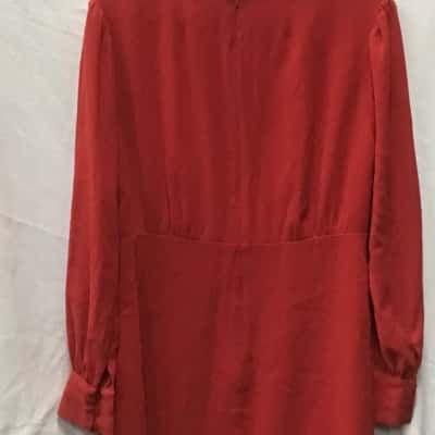 Reiss Womens  Size 14 Long Sleeve Dress Red 