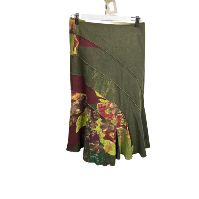 Didier Parakian Womens Olive Green Skirt Size 40 