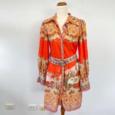 Zimmermann Kaleidoscope Aries Shirt Dress Size 2 