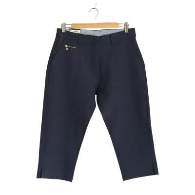  Golf Leisure Womens  Size M Cropped Pants Navy Blue BNWT