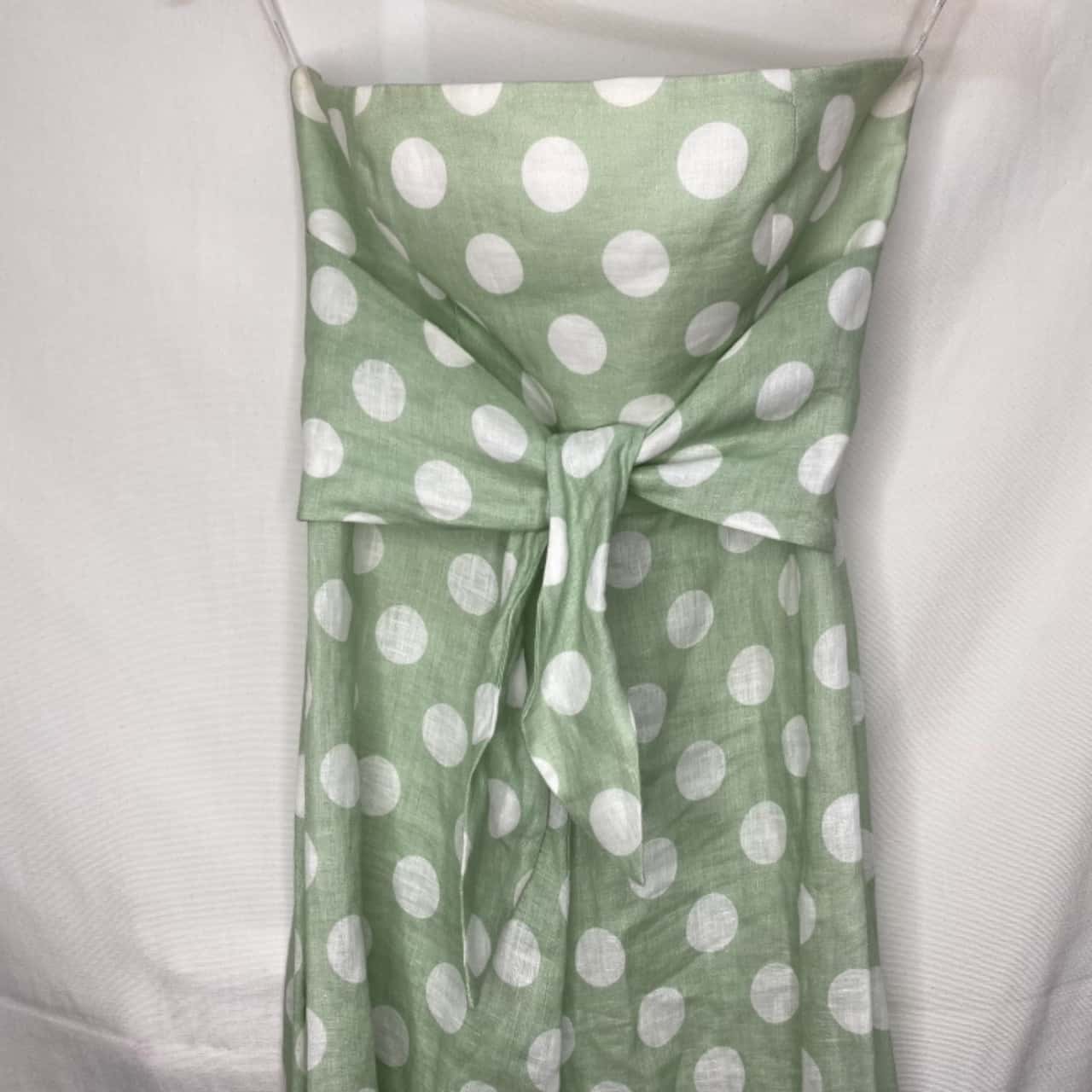 zimmermann green polka dot dress Versace - Mint Color Dress with Gold Embellishments main image 0