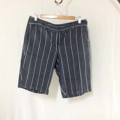 Ann Taylor Womens  Size 10 Shorts Navy Blue / Striped 