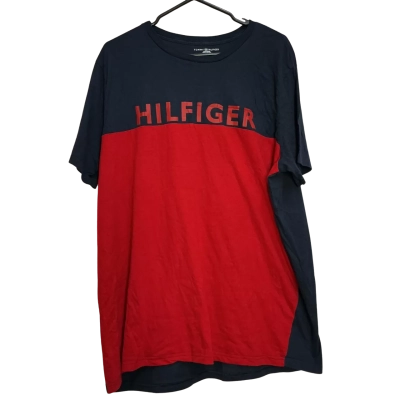 Tommy Hilfiger Mens Sleepwear Shirt Size XXL Navy Blue / Red 