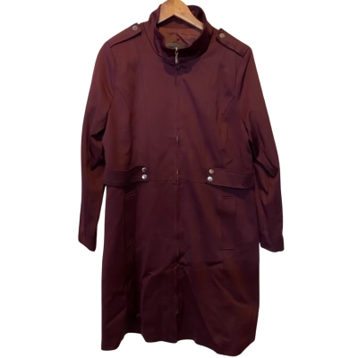 Liz Jordan Zip Front Ponte Coat  Size 12 