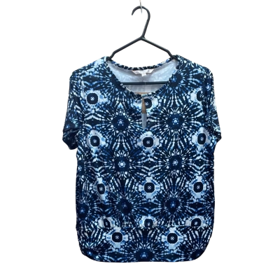 Noni B Womens  Size S Short Sleeve Shirt Blue 