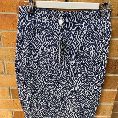  Womens Hand Picked by Birds Size 12 Jacquard Tube Skirt