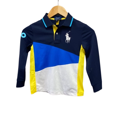 Polo Ralph Lauren Kids  Size 6 Sport Top Blue / White / Yellow RRP $189