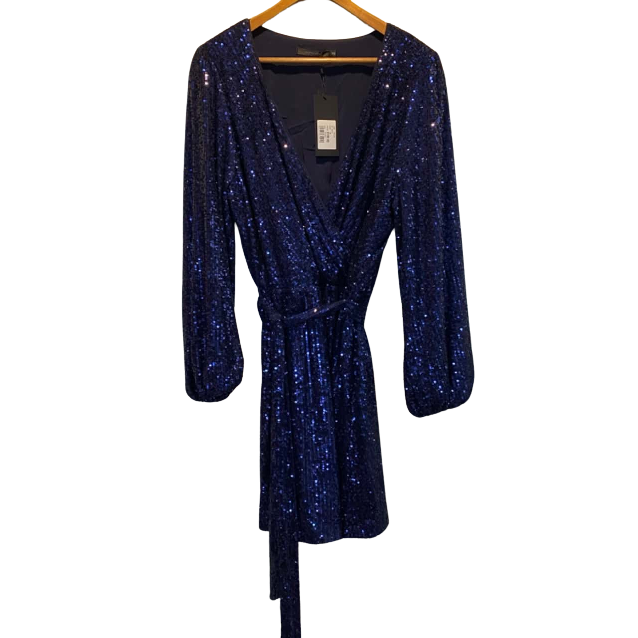 Portmans Womens Size 16 Party Dress Navy Blue Sequin RRP 199.95