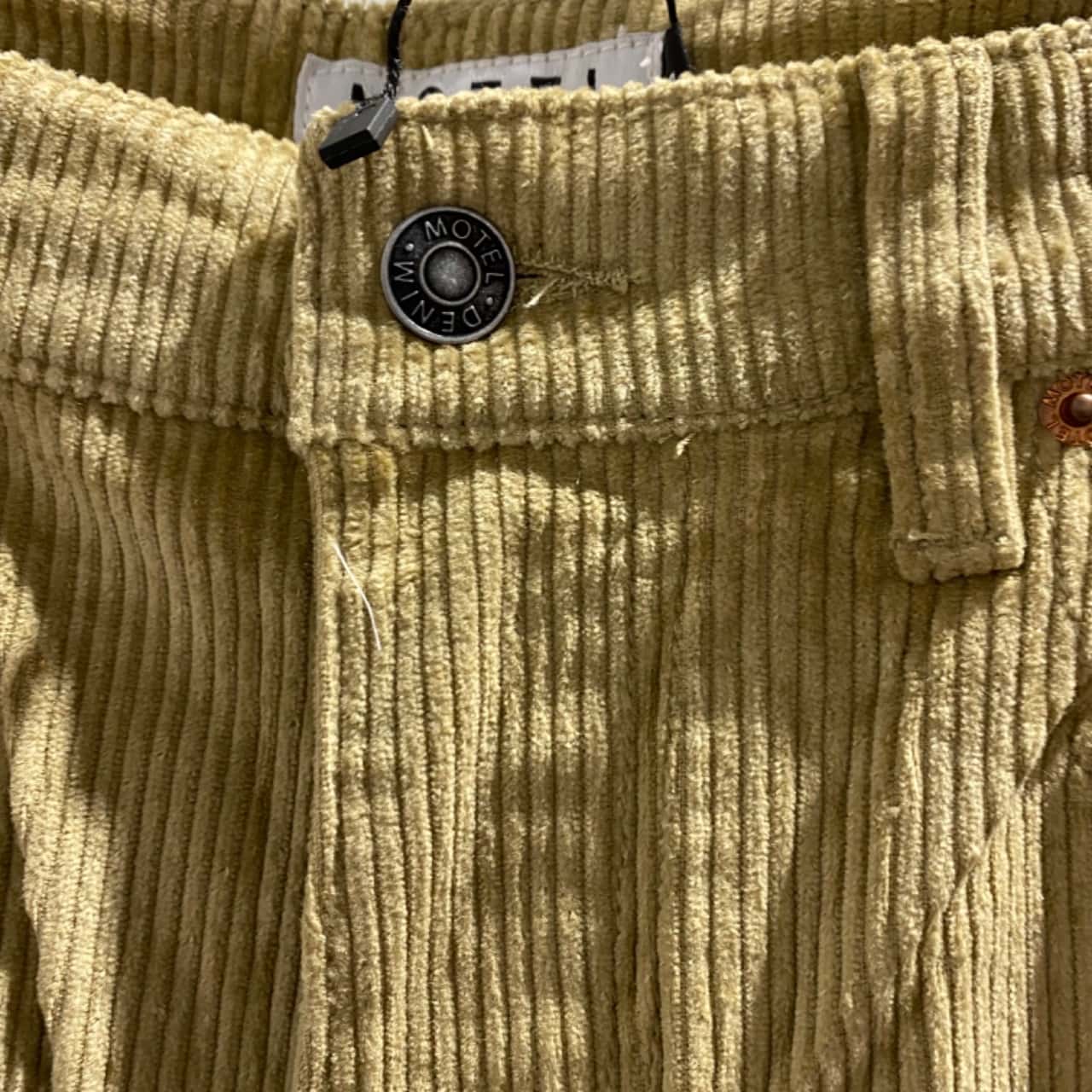 Motel Mens Size M Straight Jeans Corduroy Brown