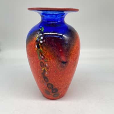 Hand blown/made Eamonn Vereker Glass Vase Australian Outback 