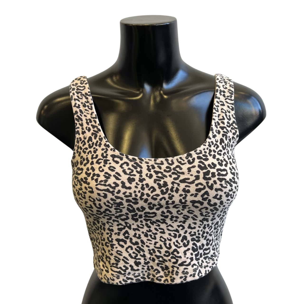 Sportsgirl Womens Size XS Animal Print Crop Tank Top Brown(s)
