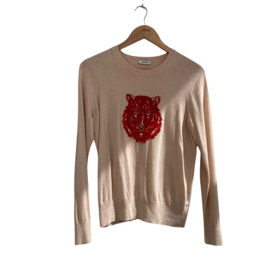 Marcs Womens  Size M Jumper Beige / Maroon / Orange 